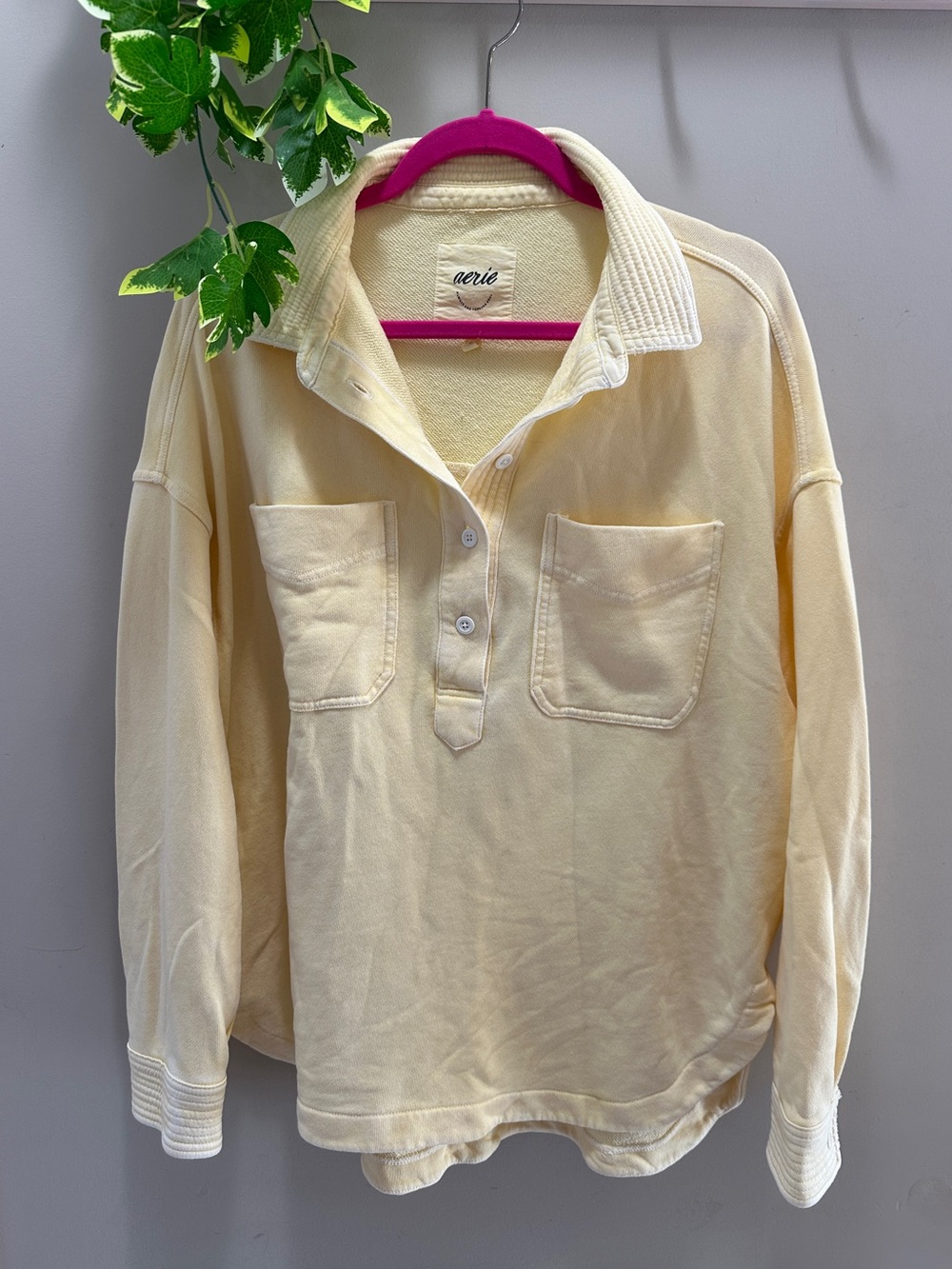 Aerie Butter Yellow Oversized Sweater